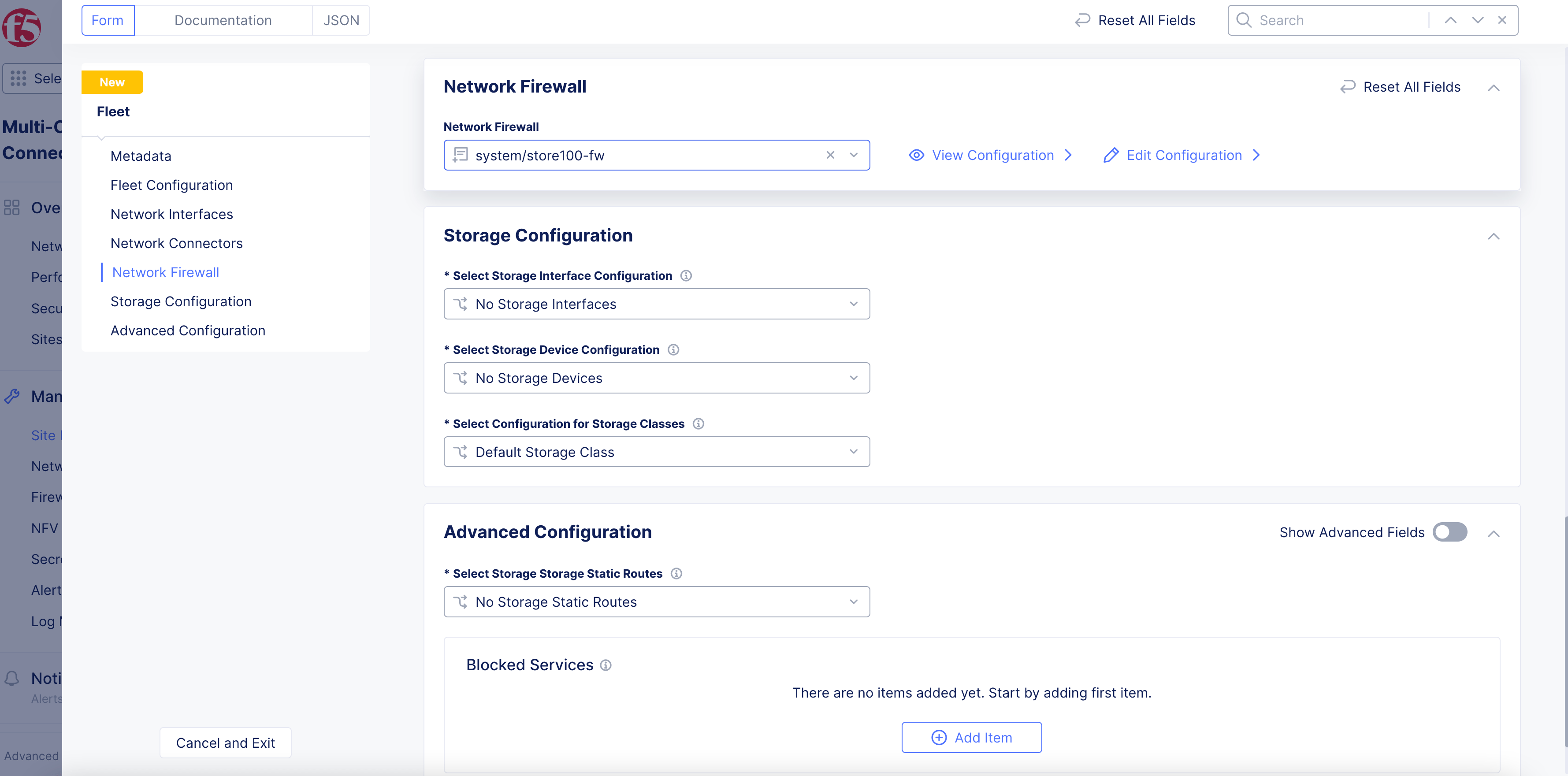 Figure: Fleet Network Firewall